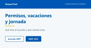 Permisos, vacaciones y jornada en Osakidetza: qué dice el acuerdo regulador y qué manda el Estatuto Básico del Empleado Público
