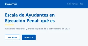 Escala de Ayudantes en Ejecución Penal: qué es, funciones, requisitos y próximos pasos de la convocatoria de 2026 (379 plazas, grupo C1)
